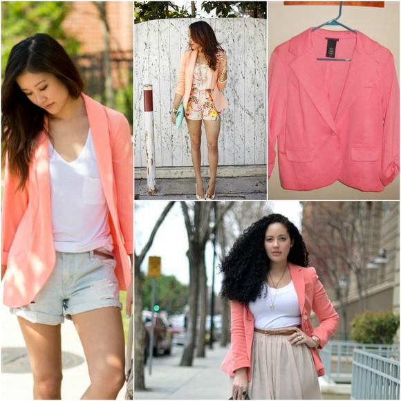 Metaphor Jackets & Blazers - NWOT METAPHOR PEACHY PINK BLAZER SZ XL